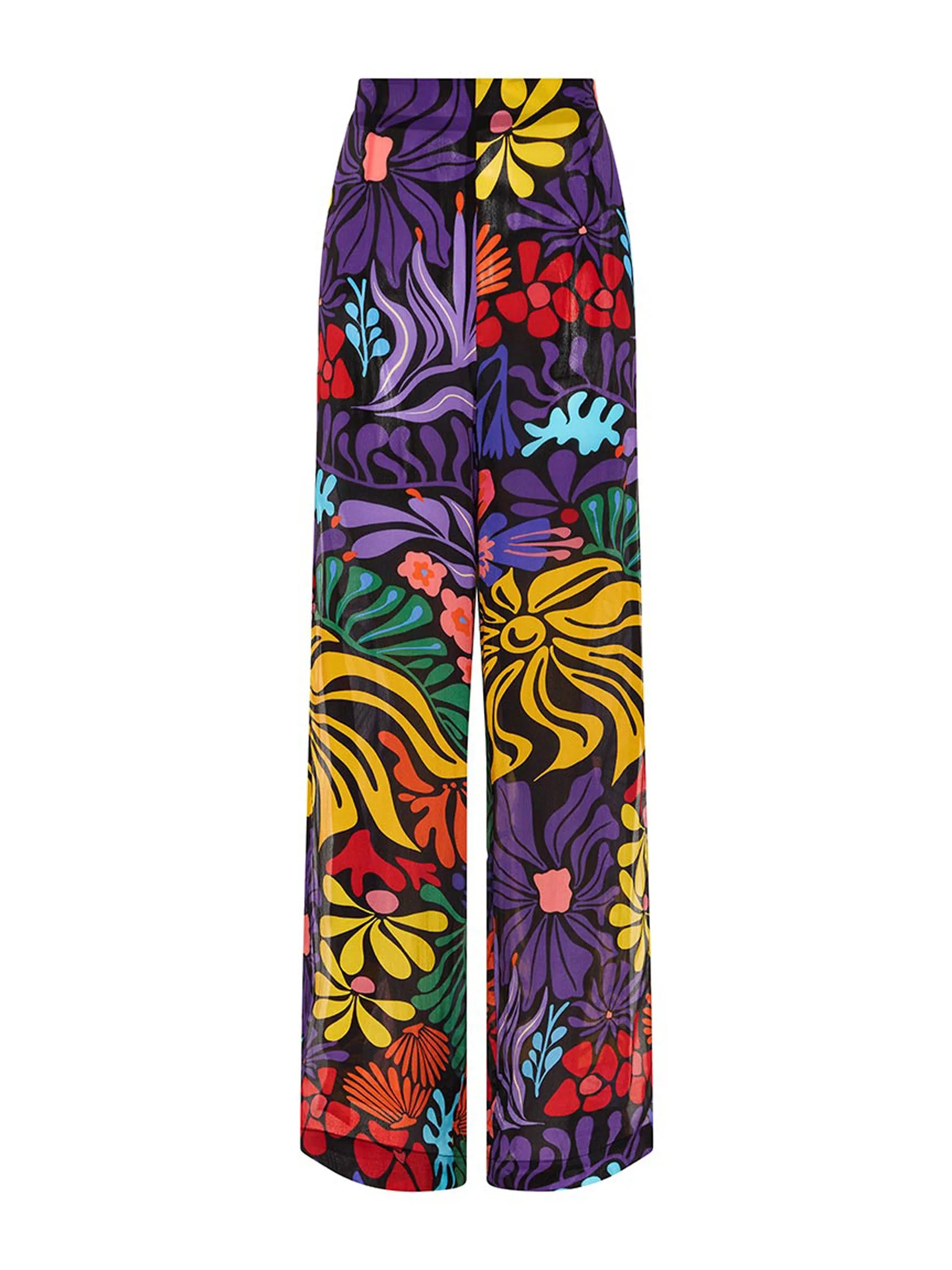 Halia crepe trouser in Sea Sunbath black