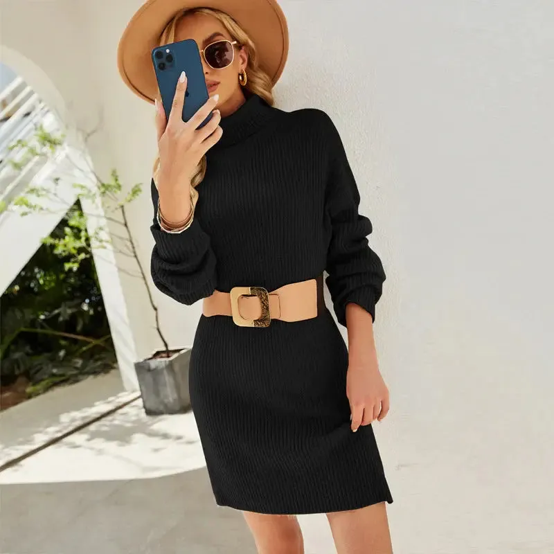 Pullover Knitted Sweater Dress