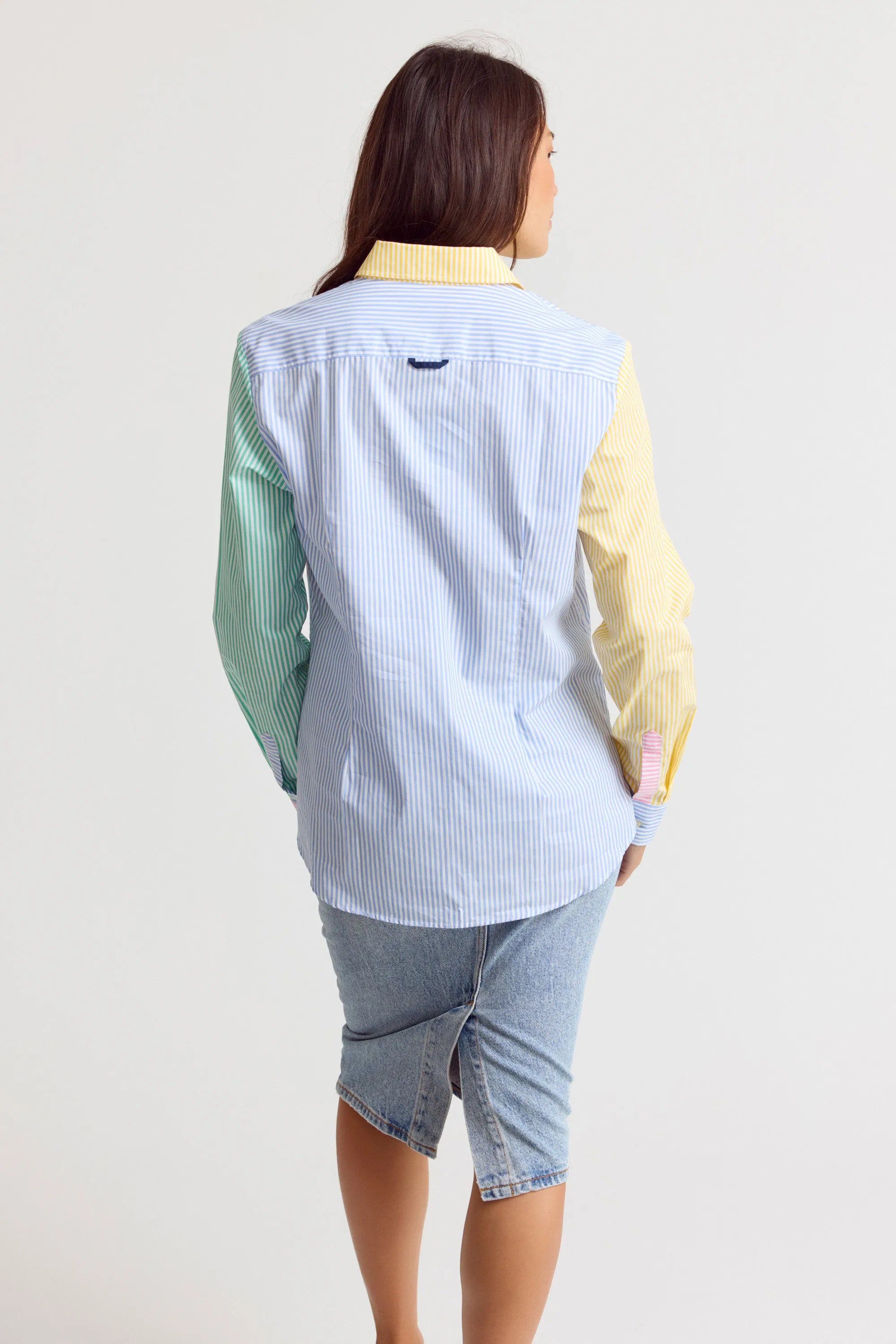 The Boyfriend Shirt in Multicolor Stripe